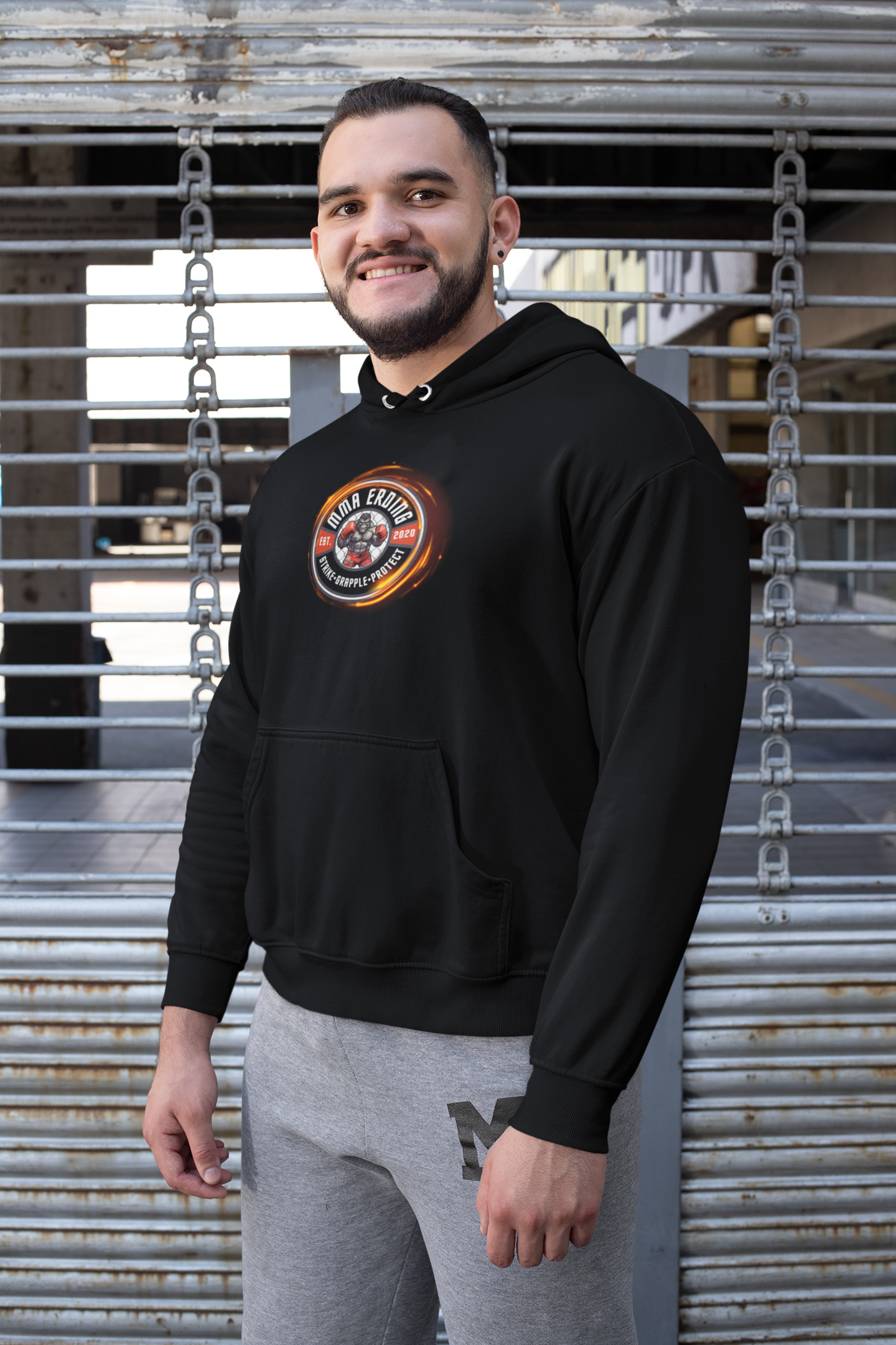 MMA-Eding / Unisex Premium Hoodie black Logo